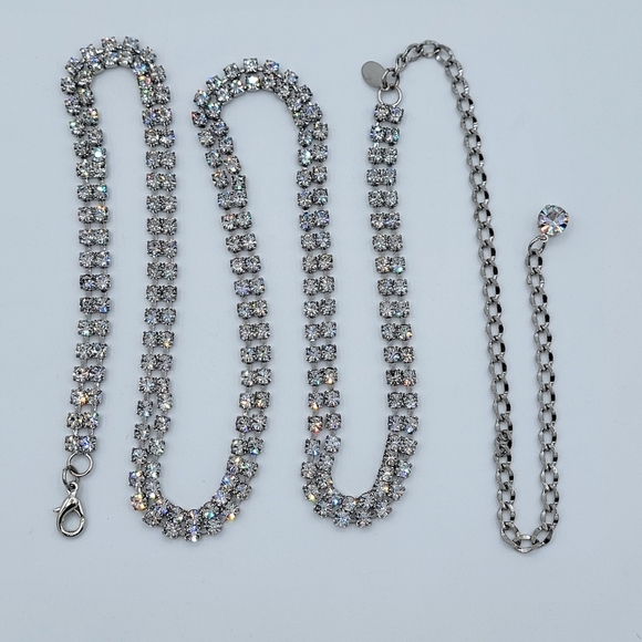 Vintage Crystal Belt Accessory Stamped Korea #2534 - Picture 3 of 11